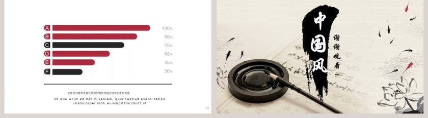 中国风月度总结模板PPT第5张