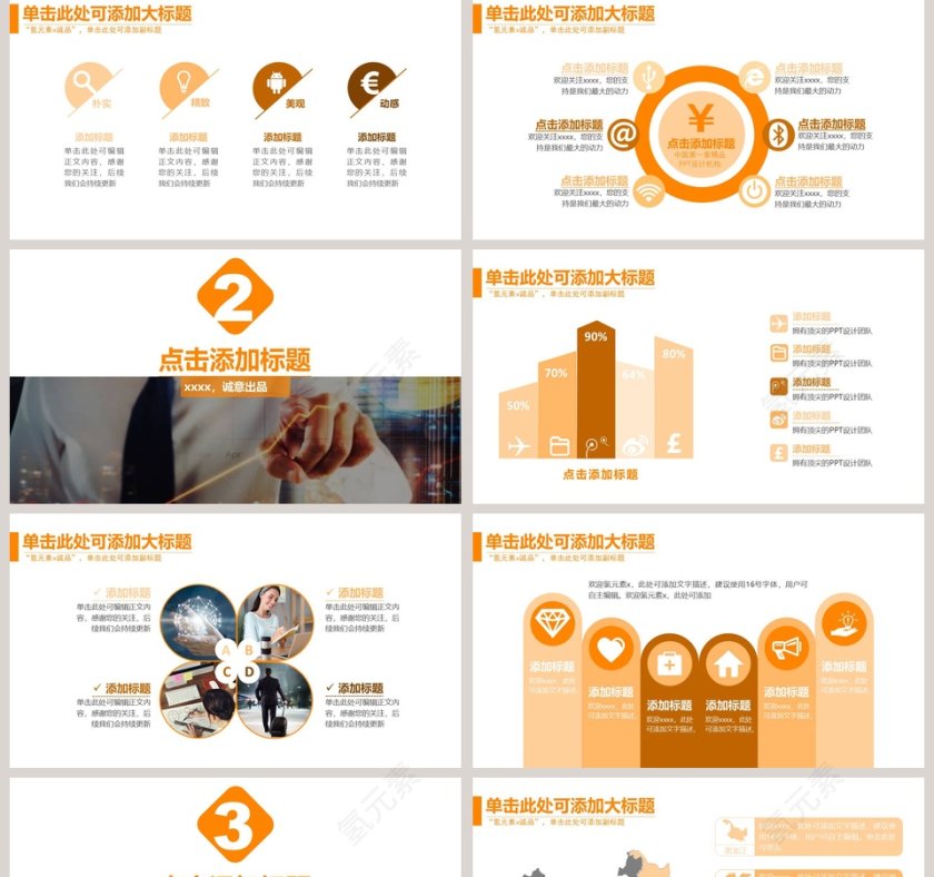 黄色商务年终总结汇报模板第2张