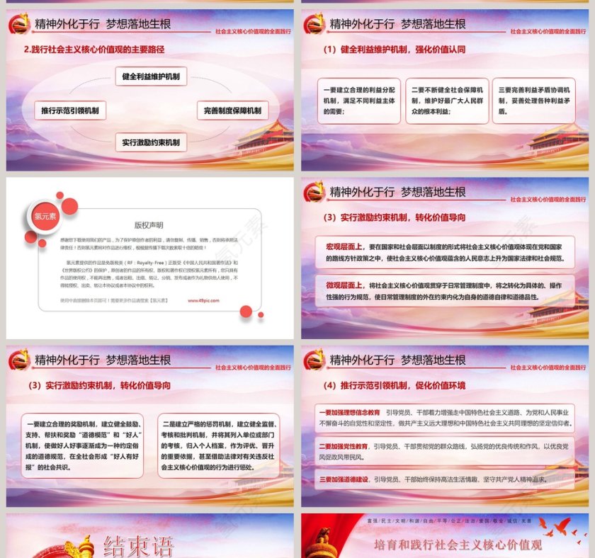 培育和践行社会主义核心价值观PPT模板第11张