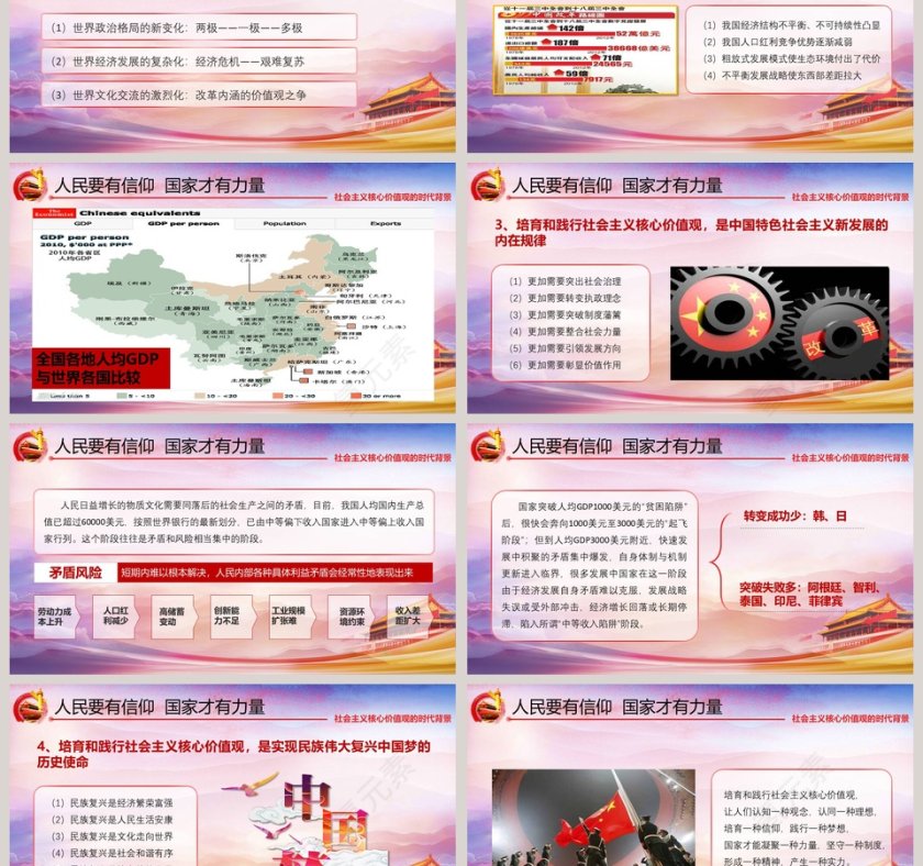 培育和践行社会主义核心价值观PPT模板第3张