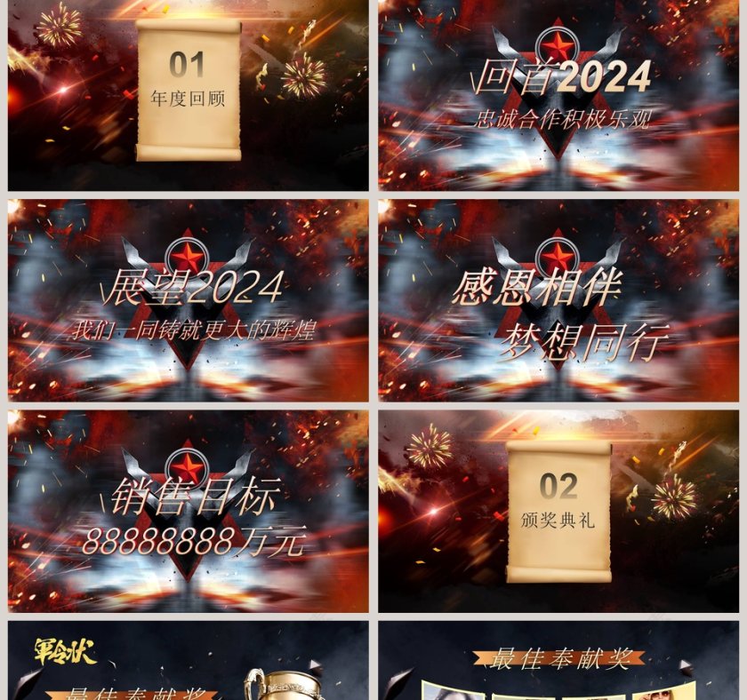 王者之战企业年会暨颁奖典礼ppt模板第2张