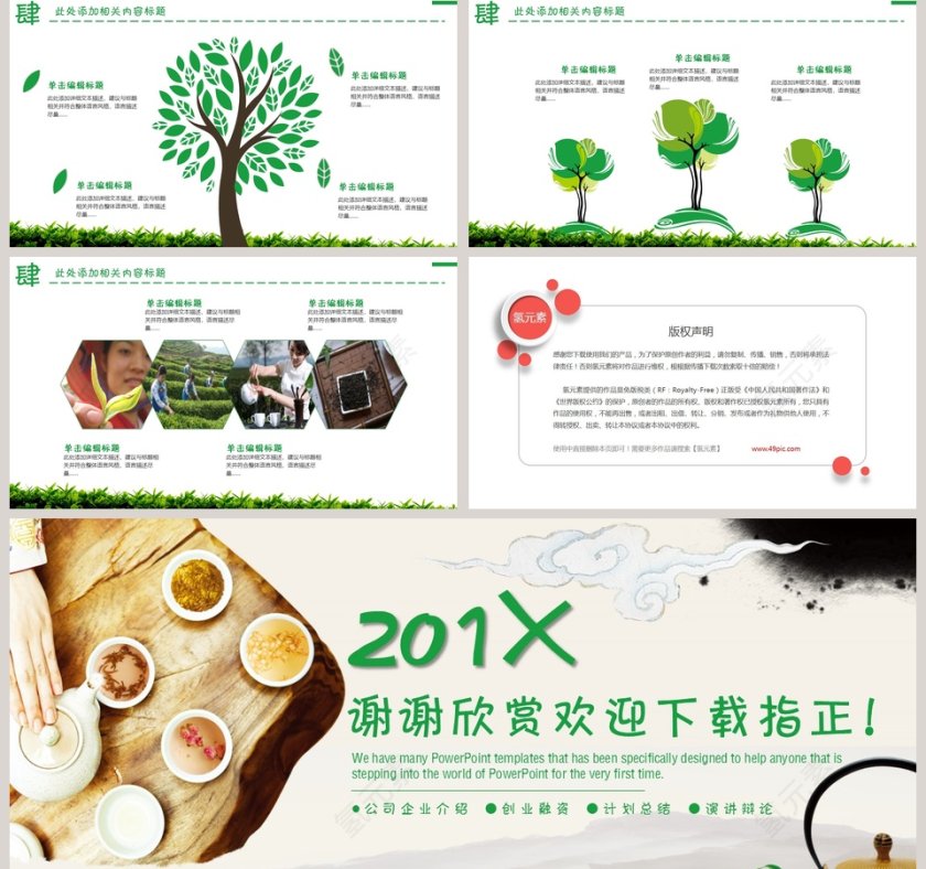 绿色简约清新20xx年茶叶茶韵茶文化PPT第5张