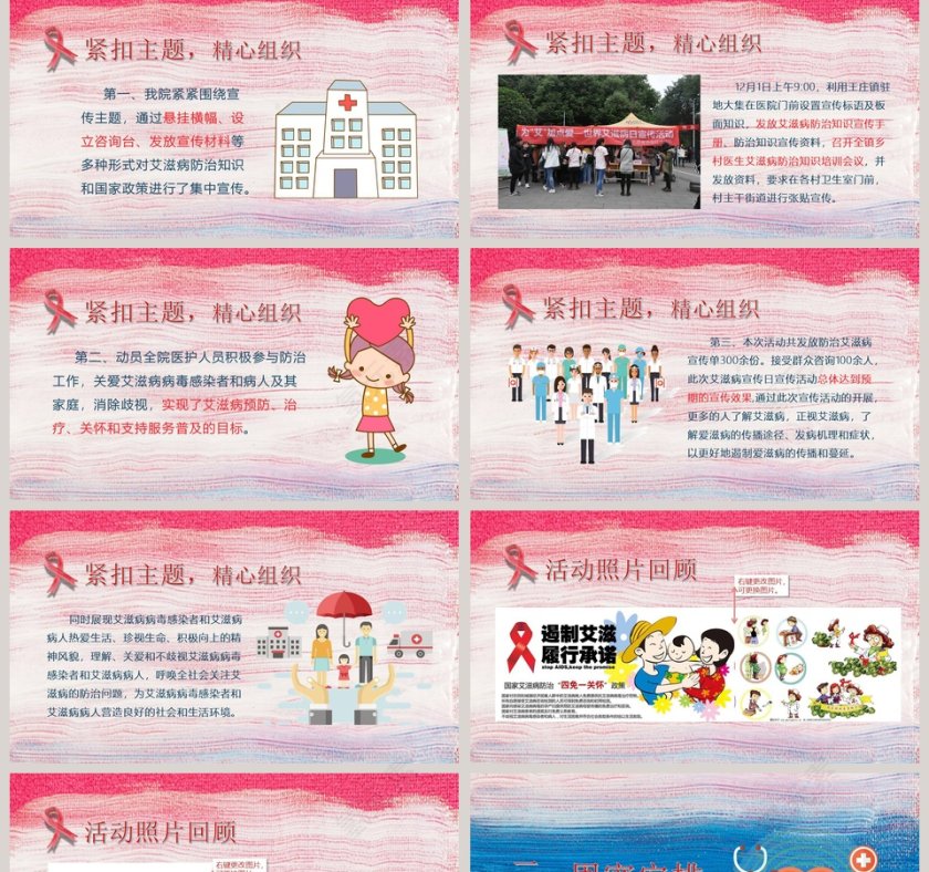 世界艾滋病日宣传活动总结预防艾滋病PPT第2张