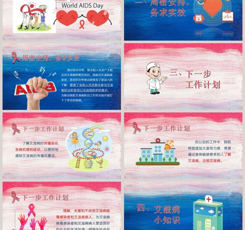 世界艾滋病日宣传活动总结预防艾滋病PPT第3张