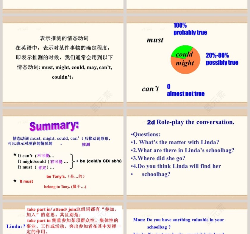 Unit 8 It must belong to Carla PPT模板-教育培训行业精品课件第4张