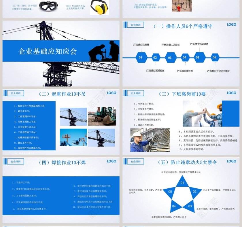 蓝色商务风企业安全生产管理培训PPT模板安全生产PPT第4张