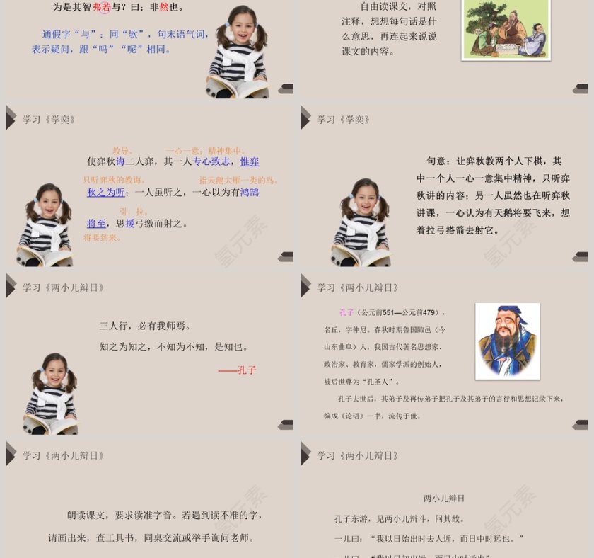 部编版六年级语文下册文言文两则PPT空间第3张