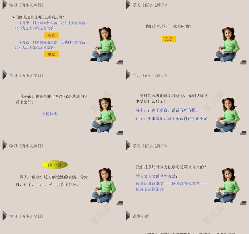 部编版六年级语文下册文言文两则PPT空间第5张