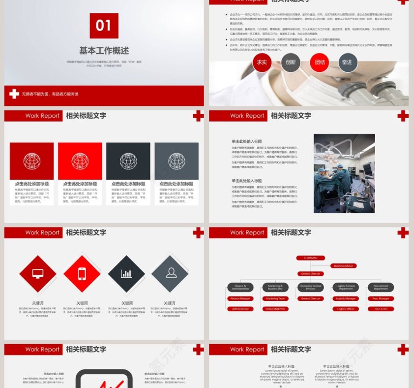 医院年度工作报告PPT模板第2张