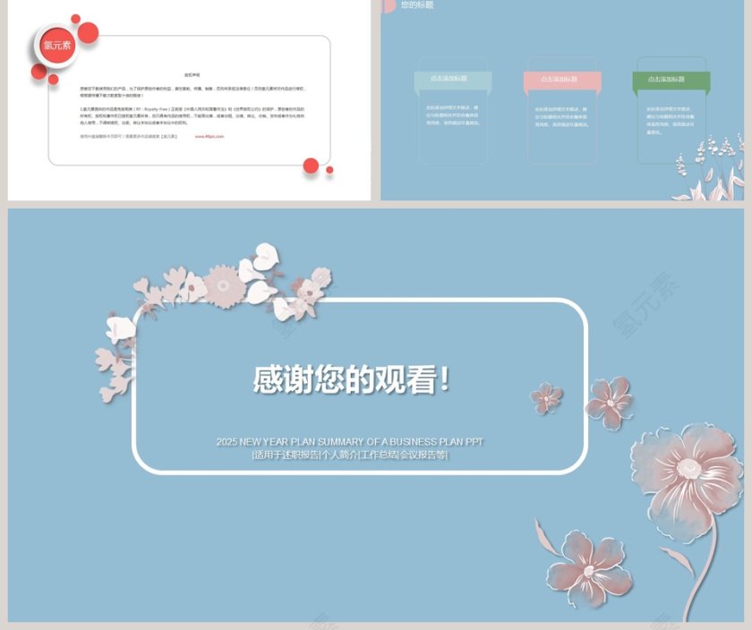 2019小清新计划总结商业计划书PPT第5张