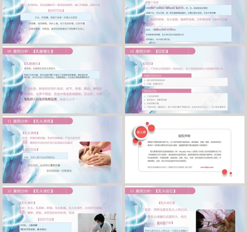 蓝色简约清新卡通高级催乳师培训课程第6张