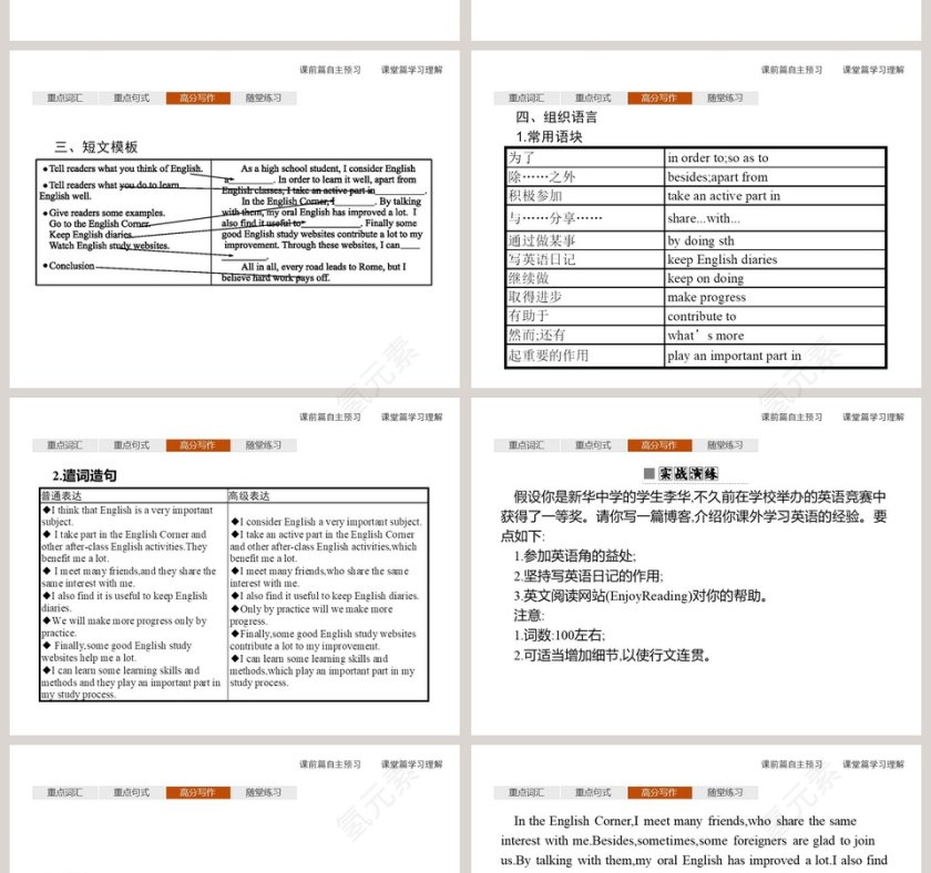 Section DReading for Writing  Assessing Your ProgressUnit 5 Languages Around The World PPT模板第6张