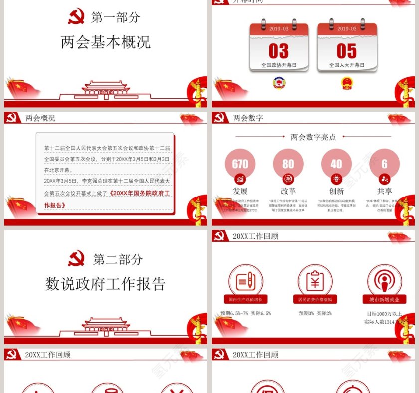 聚焦两会关注民生两会精神完全解读PPT模板第2张