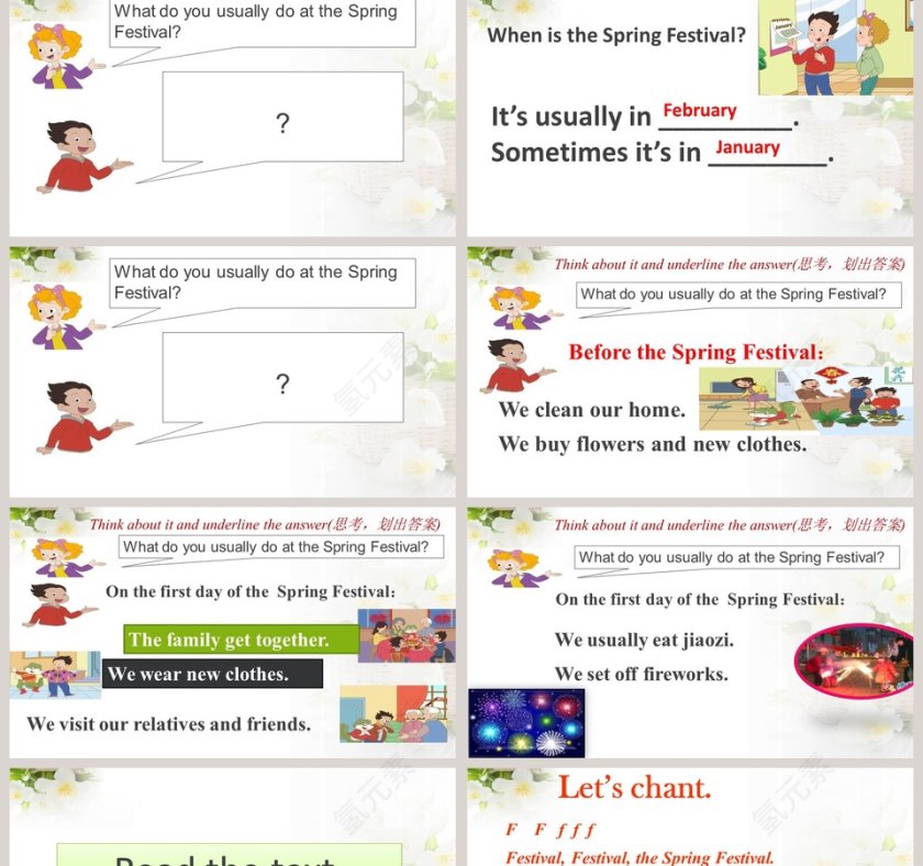 Unit 7  Spring  Festival-We visit our relatives and friends教学ppt课件第2张