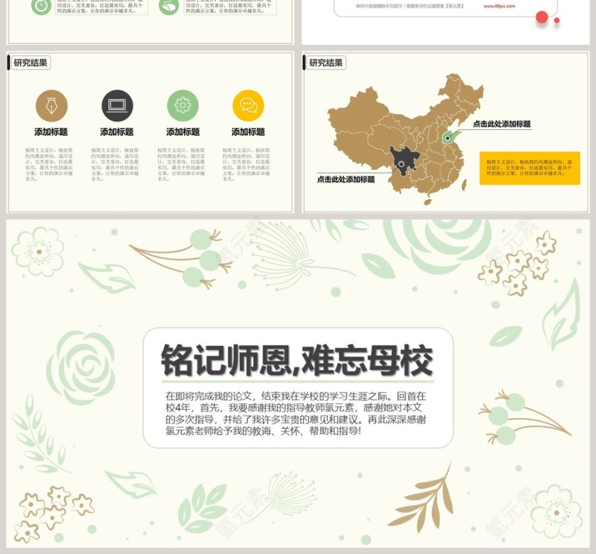 黄色简约大气毕业答辩PPT模版第4张