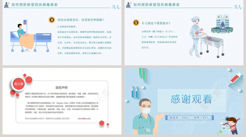 新型冠状病毒感染肺炎预防知识疫情PPT第5张