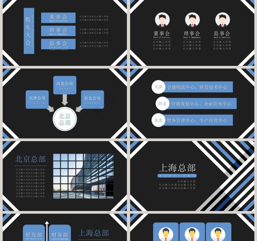 组织架构图PPT模板第2张