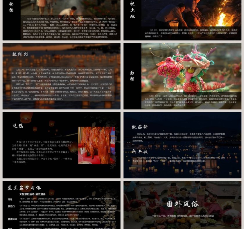 中元节节日ppt第3张