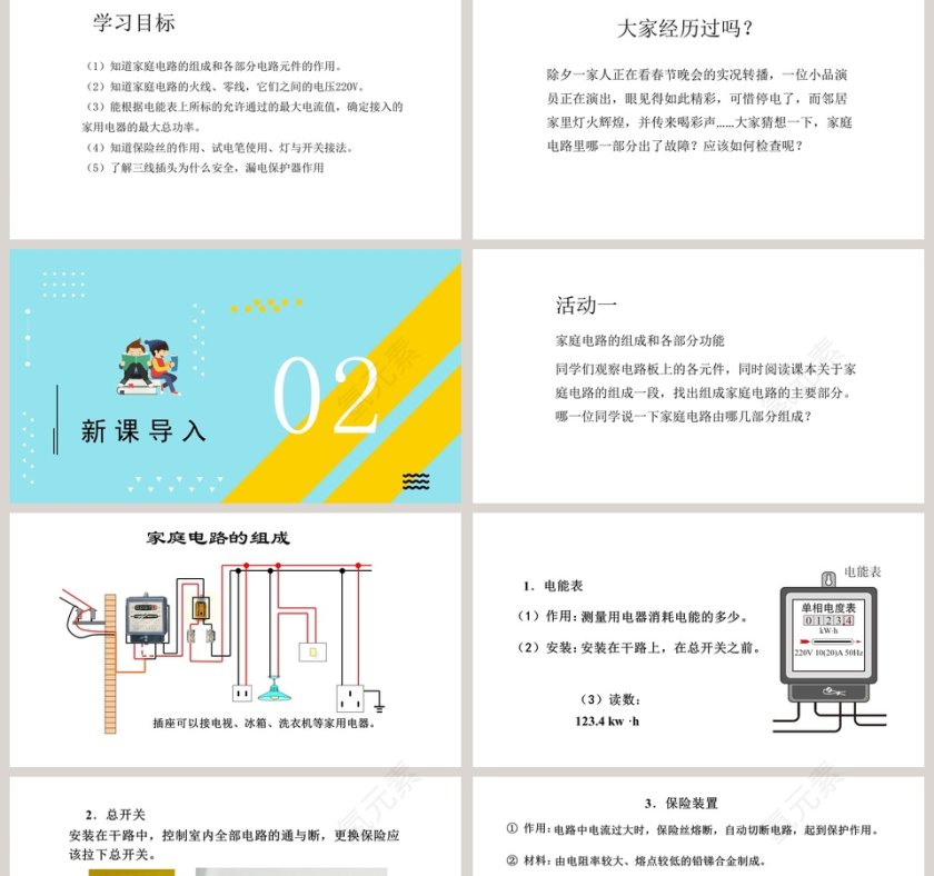 北师大版初中物理九年级全册课件PPT模板下载第2张