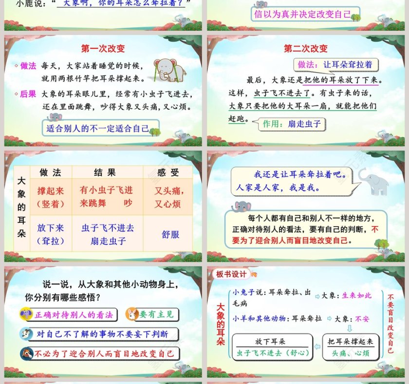语文教学二年级语文下册大象的耳朵语文课件PPT第4张