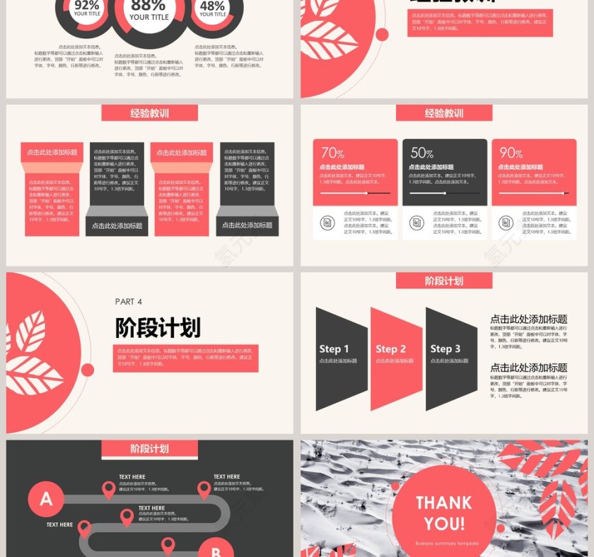 简约清新商务报告PPT模板第3张
