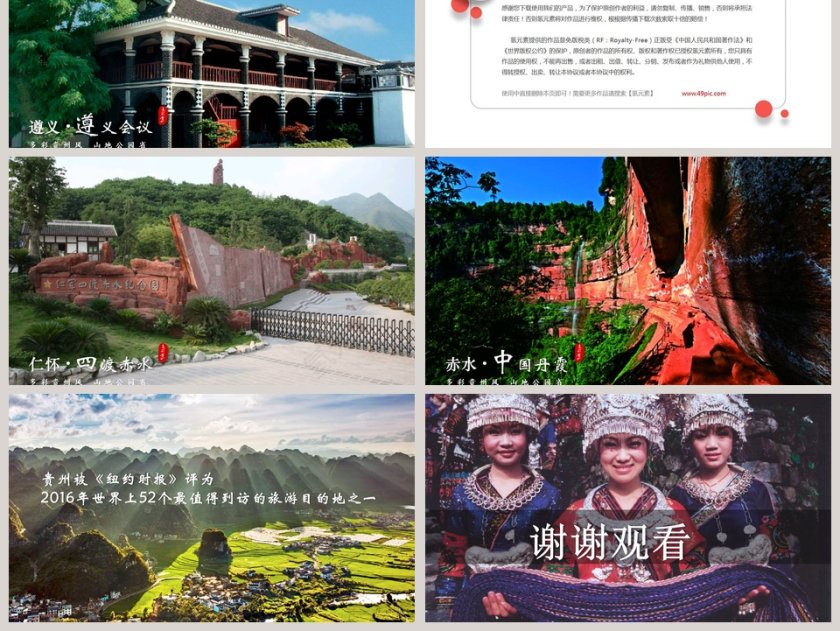 贵州旅游ppt模板  第6张