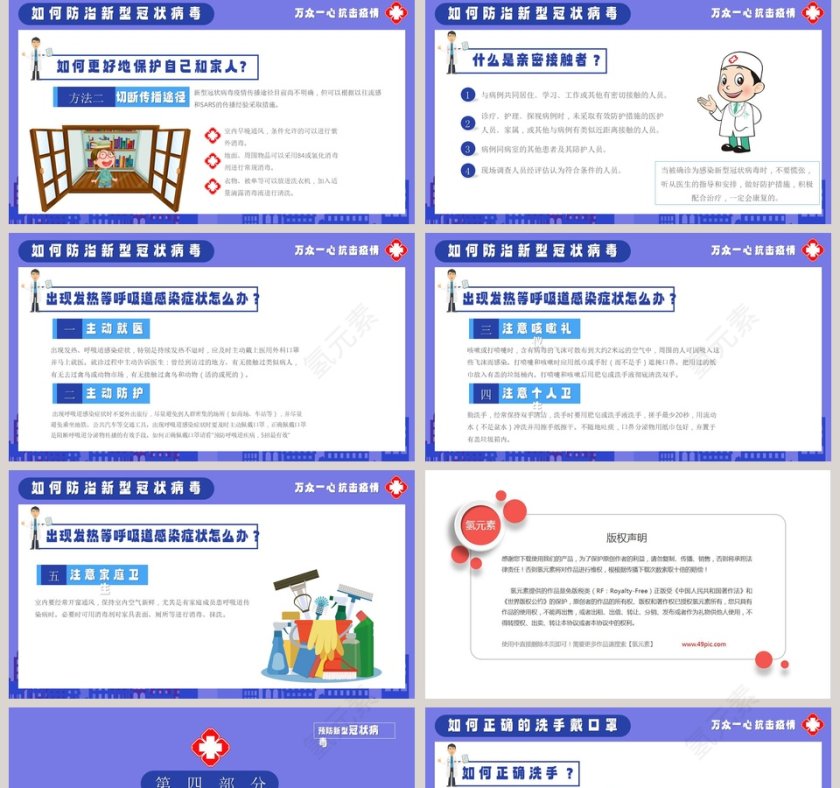 预防新冠病毒自我预防防护感染指南PPT模板第5张