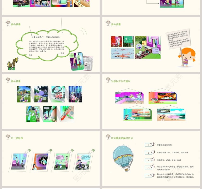 防震减灾应急知识宣传活动抗震防灾PPT模板第4张