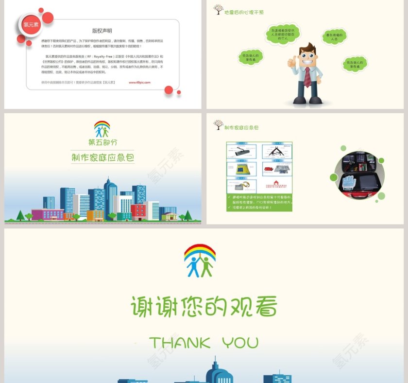 防震减灾应急知识宣传活动抗震防灾PPT模板第5张