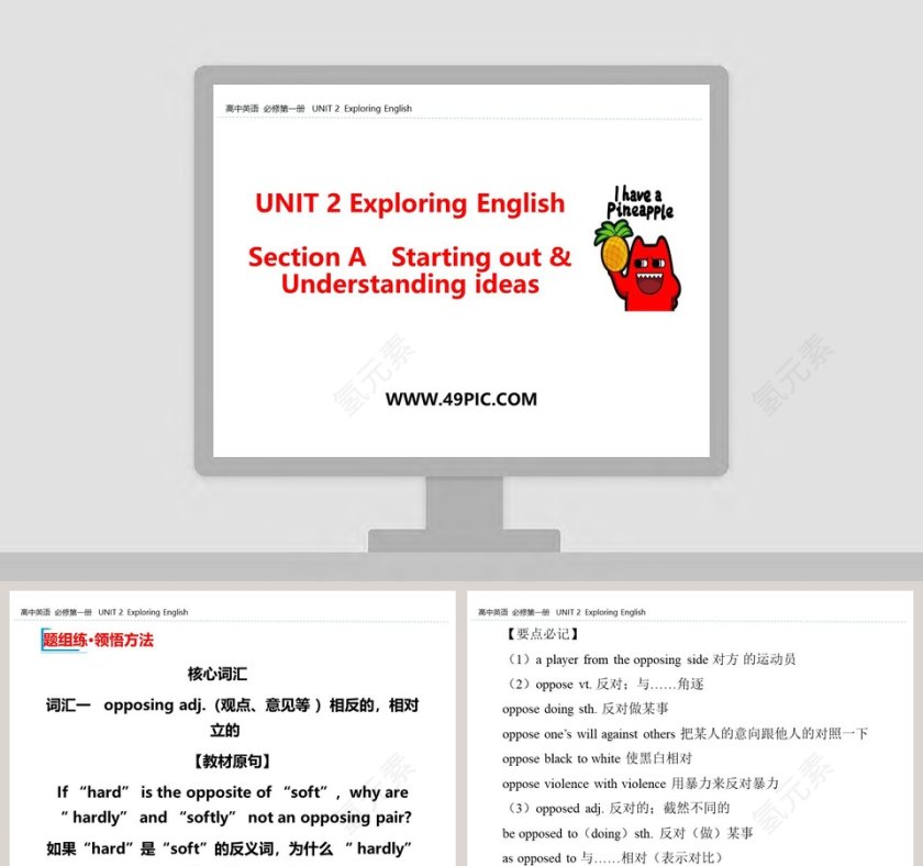 UNIT 2 Exploring English：PPT模板设计和应用第1张