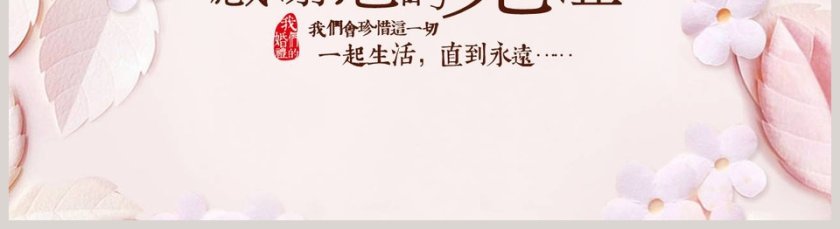 简约浪漫婚礼我们结婚啦PPT模板第5张