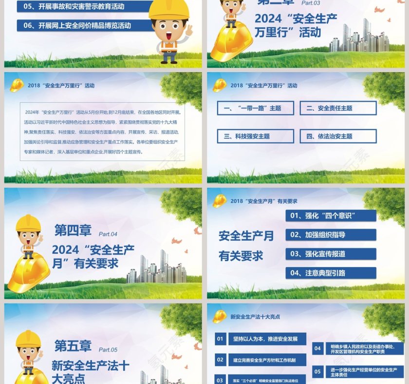 安全生产月PPT模板第3张