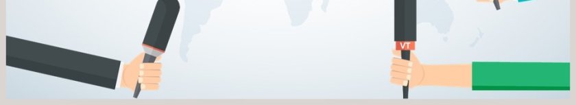 蓝色简约新闻采访发布PPT模板第6张