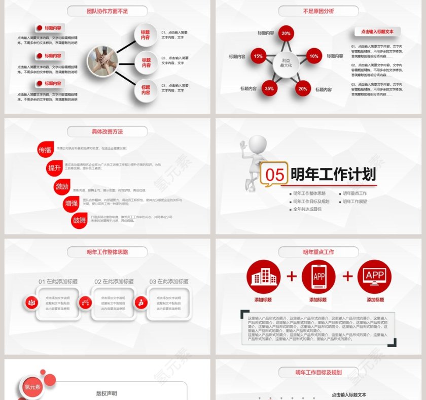 2019工作总结报告PPT第5张