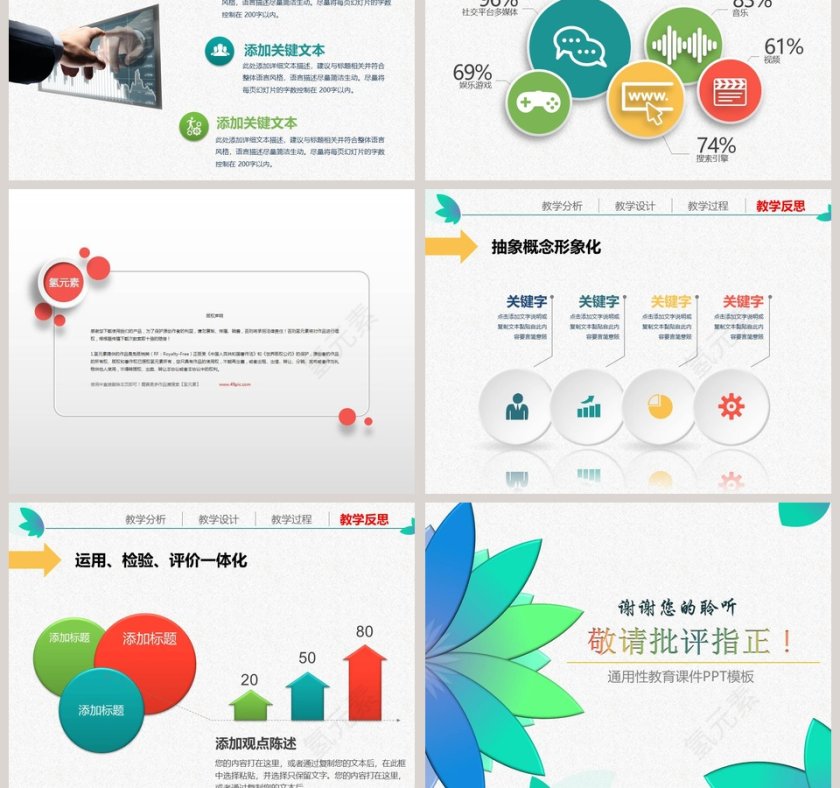 信息化教学设计通用性教育课件PPT模板毕业纪念册PPT第9张