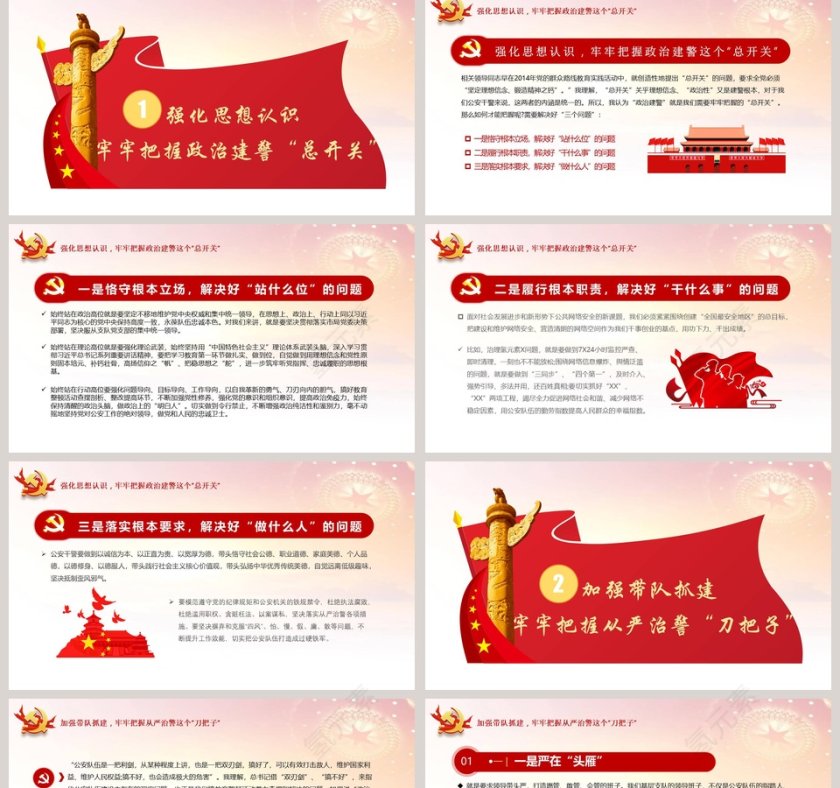 政治建警从严治警PPT模板第2张