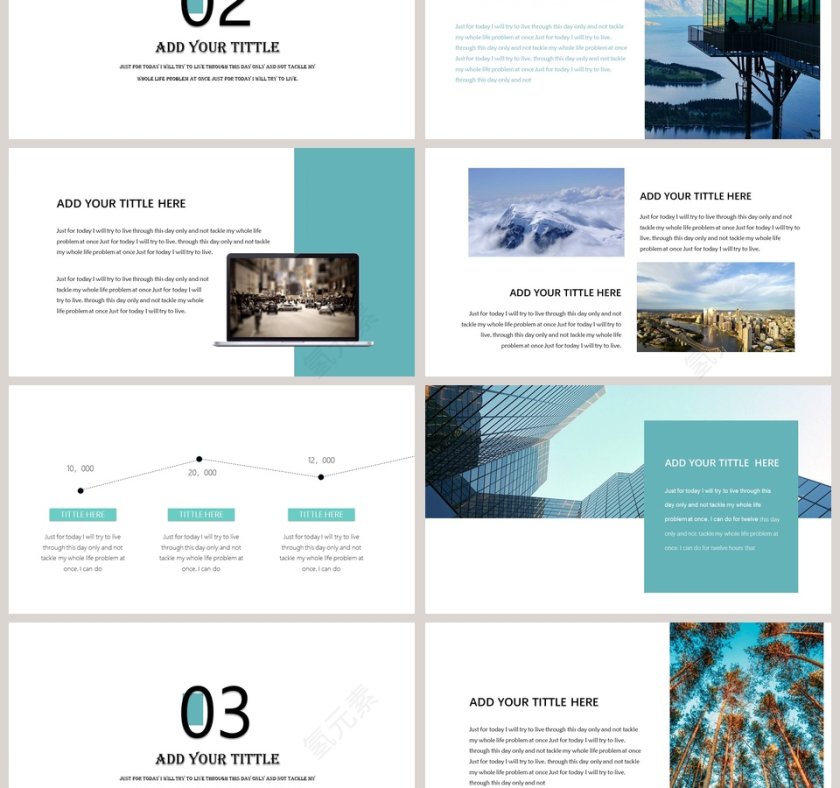 欧美风极简约PPT模板商务计划书第3张