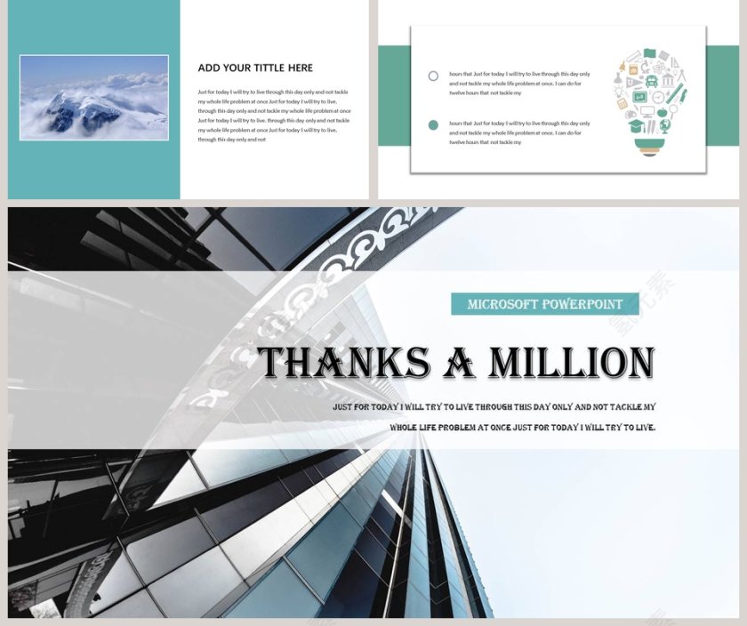 欧美风极简约PPT模板商务计划书第5张