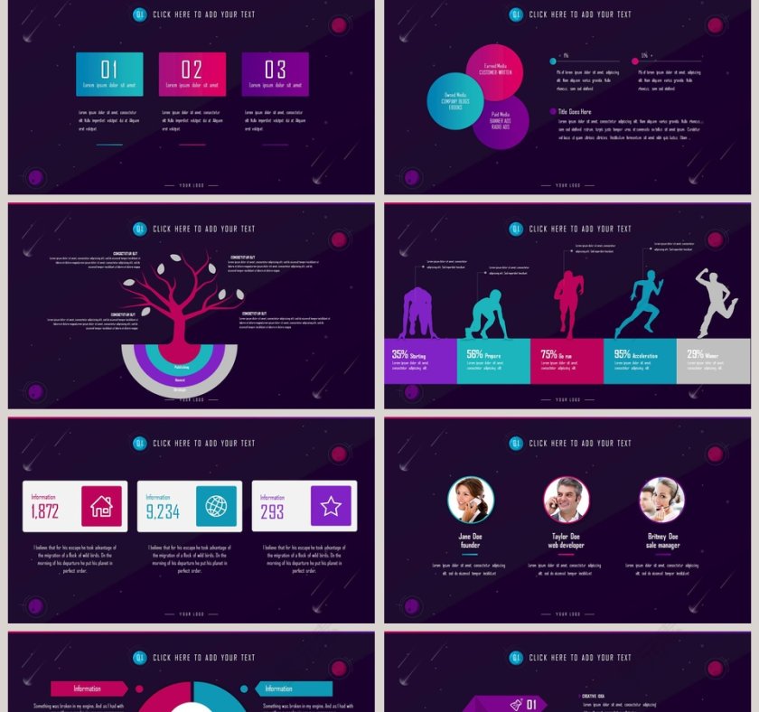红色宇宙星空梦幻风格新年工作计划暨年终工作总结第2张