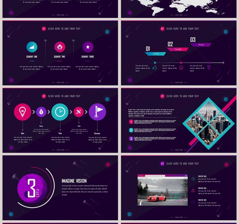 红色宇宙星空梦幻风格新年工作计划暨年终工作总结第4张