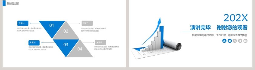 框架完整简约商业融资计划书PPT模板第5张