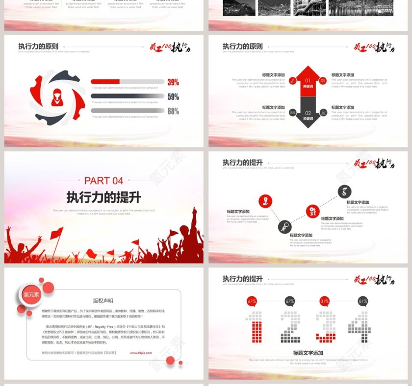 员工100%执行力工作ppt模板第4张