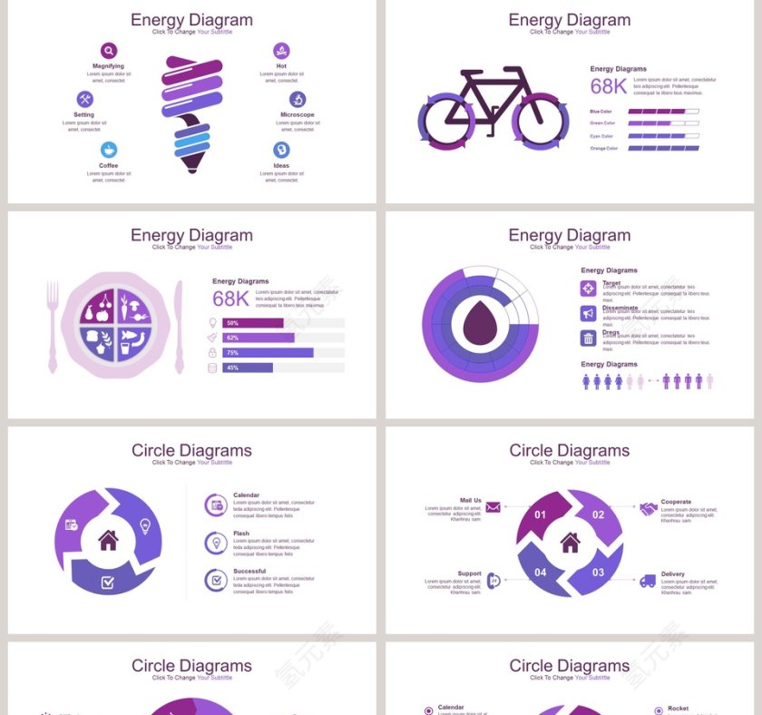 3D教育SEO可视化图表集PPT模板第5张