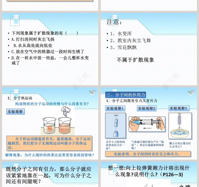 分子热运动-第十九章 热和能教学ppt课件第4张