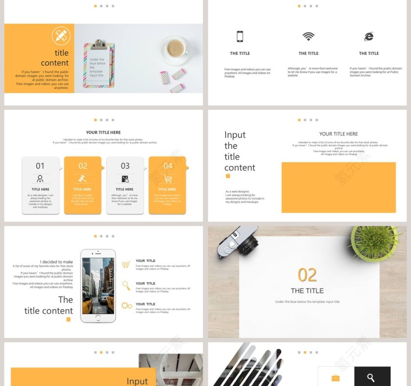 清新极简总结PPT工作总结通用模板第2张