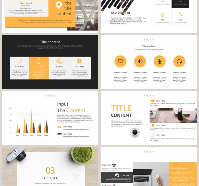 清新极简总结PPT工作总结通用模板第3张