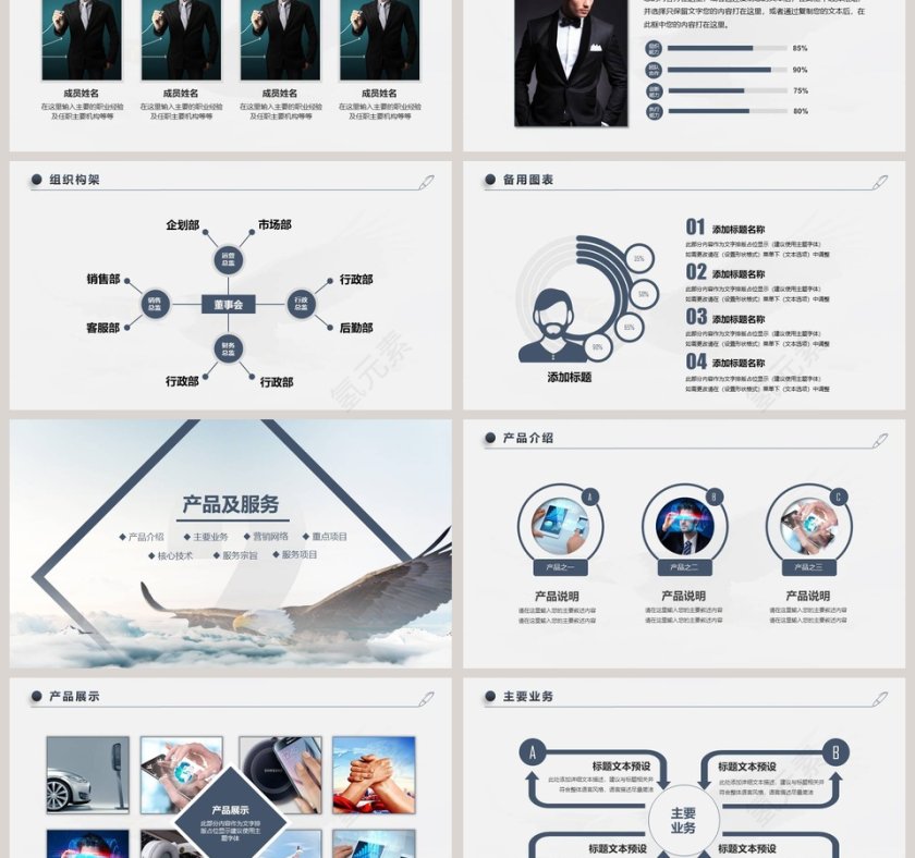 企业简介产品宣传PPT模板第3张