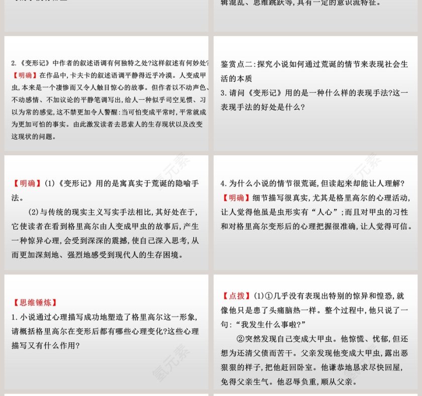 课文解读变形记语文课件PPT第4张