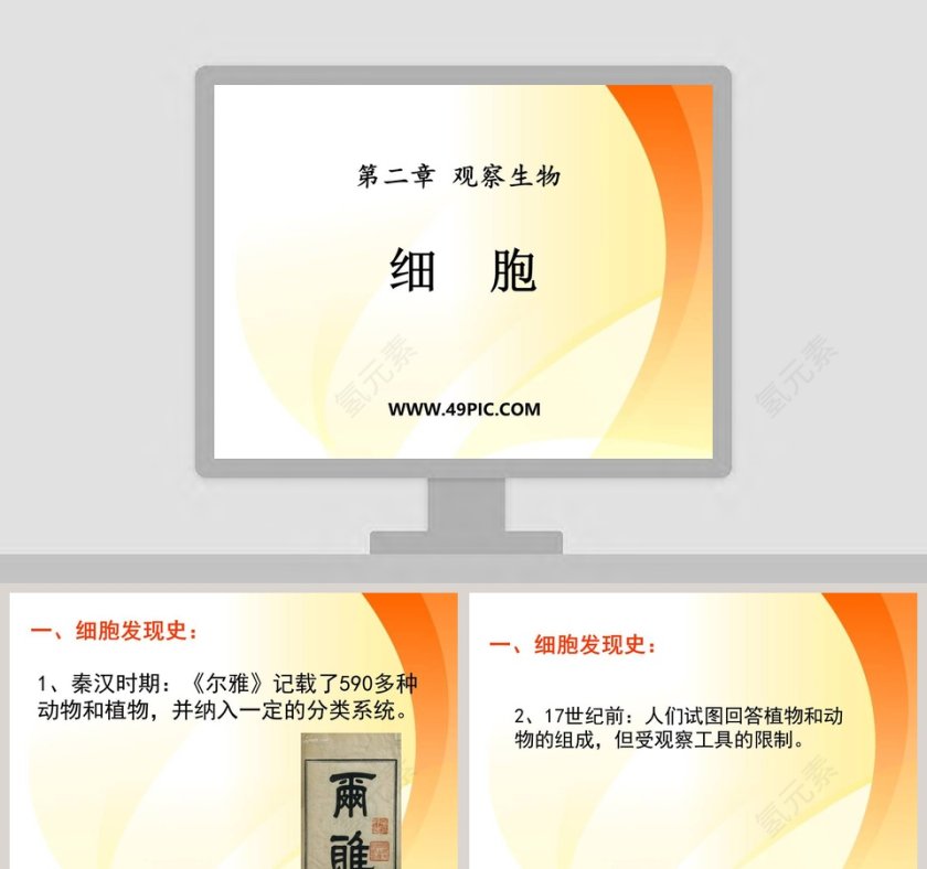 第二章 观察生物 - 医学护理 PPT 模板第1张