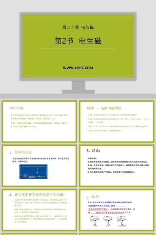 第-节电生磁教学ppt课件